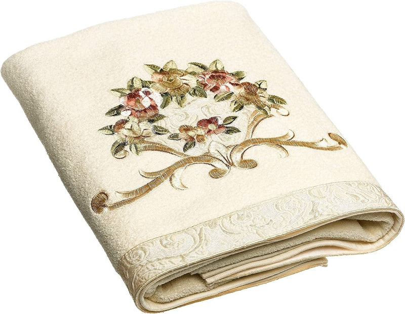 Avanti Linens 5412IVR Rosefan Hand Towel, Ivory
