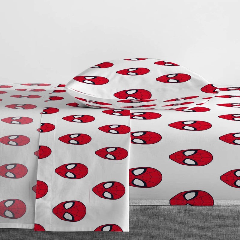 Jay Franco Marvel Spiderman Spidey Daze 4 Piece Twin Bed Set - Includes Reversible Comforter & Sheet Set Bedding - Super Soft Fade Resistant Microfiber (Official Marvel Product)
