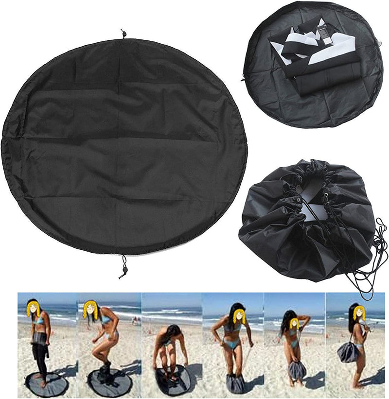 Life HS Beach Drawstring Organizer Bag,Portable Tote Wetsuit Changing Mat Bag and Sport Equipment Storage Bag for Watersports Surfing