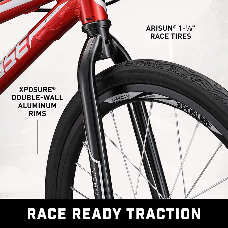Mongoose Title Junior BMX Race Bike, 20-Inch Wheels, Beginner to Intermediate Riders, Lightweight Aluminum Frame, Internal Cable Routing
