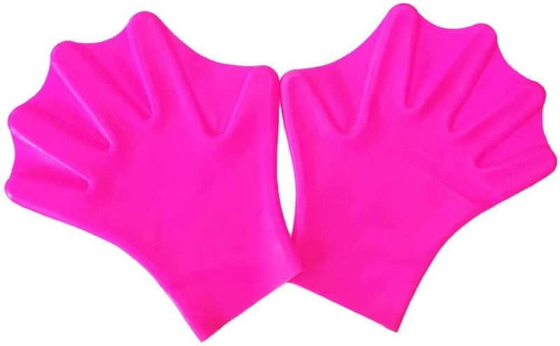 Beito Silicone Swimming Gloves Aquatic Swimming Training Gloves Diving Hand Equipment for Men Women Fitness Surfing Sports Rosy S.