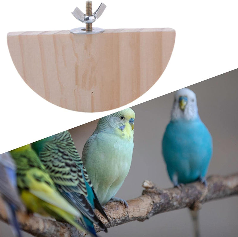 PETSOLA Wooden Bird Perch Stand Parrot Platform Cage Perch Toy Playground for Chinchillas Small Animal Guinea
