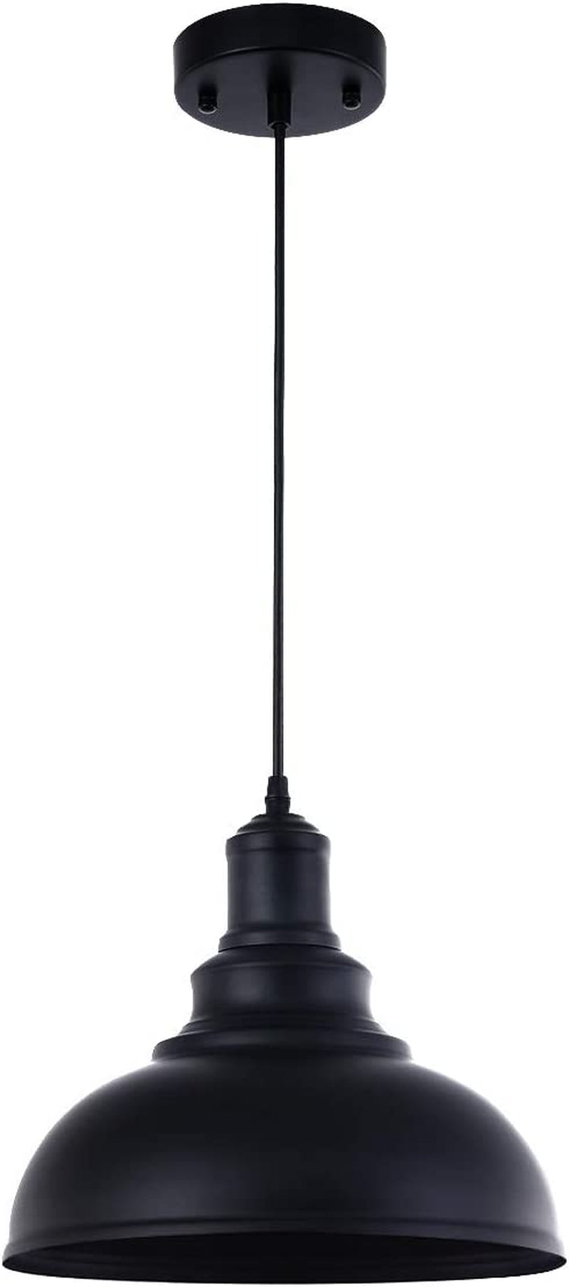 Mgloyht Pendant Lighting, Metal Rustic Vintage Farmhouse Ceiling Lamp, Hanging Light Fixtures with E26 Base, Industrial Black Pendant Lights for Hallway Kitchen Island Dining Room Living Room