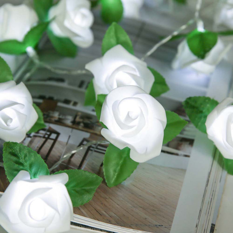 Led Rose Flower Solar Fairy Lights Outdoor Wedding Home Birthday Valentine'S Day Event Party Garland Decor Battery