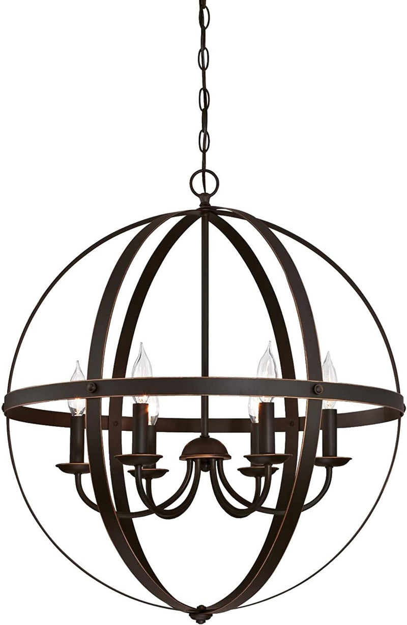 Westinghouse Lighting 6328200 Stella Mira Six-Light Indoor Chandelier, Oil Rubbed Bronze Finish with Highlights