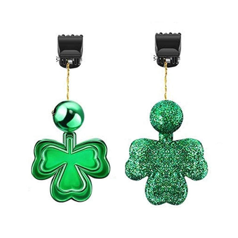 Dido 12 Pieces Valentines Day Ornaments for Tree Day St.Patrick'S Day Wall Decor Good Luck Clover Hanging Bauble Table Festival Favor Scrub