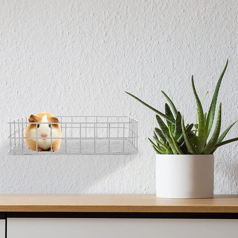Balacoo Delicate Mat Sugar Guinea Cage Hanging and Standing Platform Jumping Toy Animals Small Chinchilla White Perches Decorative Hammock Bed Bird Accessories Warm Rat Toys