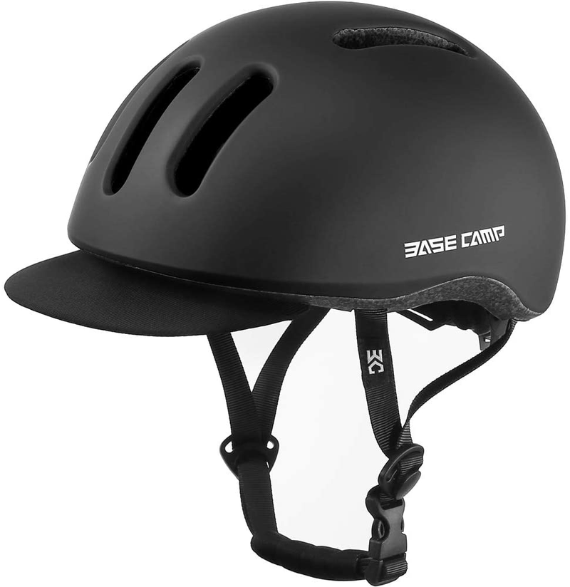 BASE CAMP Bike Helmet, Bicycle Helmet with Removable Visor for Adult Men Women Commuter Urban Scooter Adjustable M Size