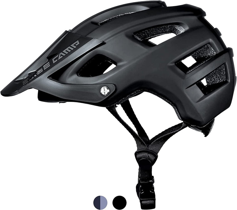 BASE CAMP Mountain Bike Helmet, Bike Helmet with Visor for Adult Men Women, Lightweight Adjustable Cycling MTB Helmet