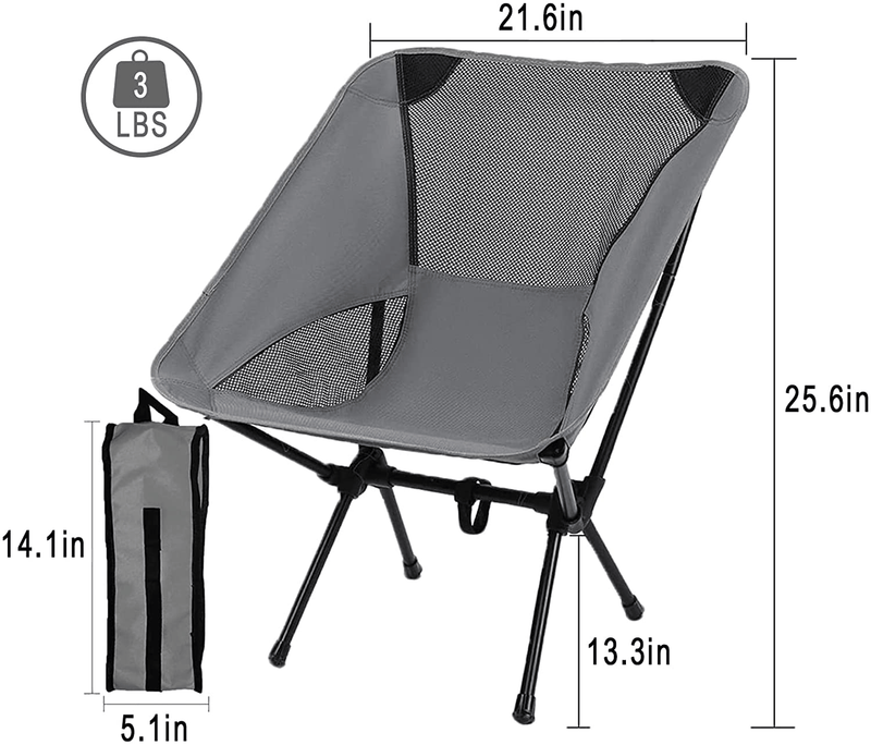 Beach Chairs Folding Lightweight, Outdoor Camping Gear, Camping Furniture, for Hiking/Hunting/Balcony/Camping/Fishing…