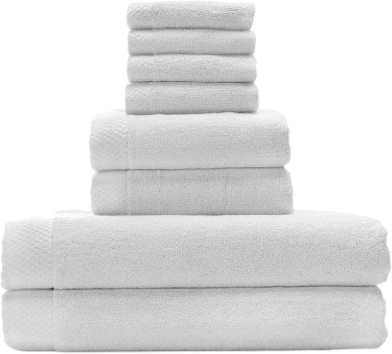 Bedvoyage Luxury Viscose from Bamboo Cotton Towel Set 8Pc - Champagne