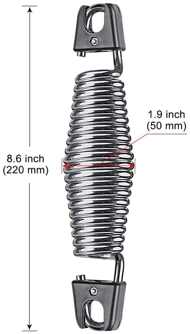 Besthouse 2 Pcs Heavy Duty Porch Swing Springs, 300 LB Capacity, Safety Guarantee, Free-standing Swings, Hammocks and Hammock Chairs, Swing Sets, 8" Length