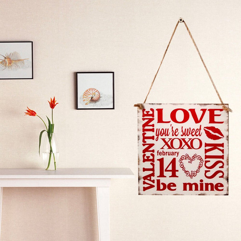 OUNONA Valentine'S Day Hanging Drop Wood Hanging Creative Beautiful Hanging Decor for Bedroom Livingroom Dining Room