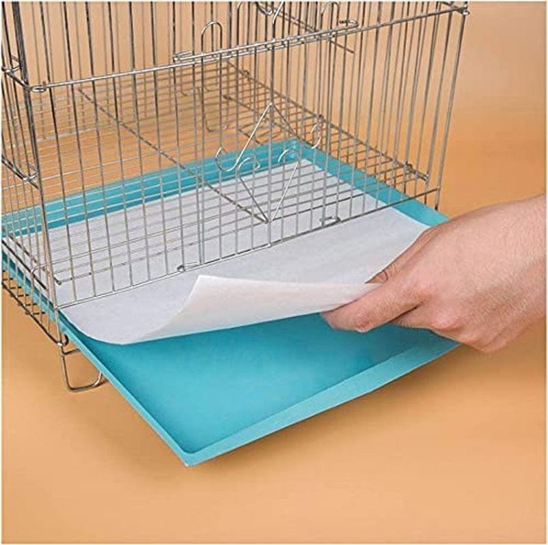 Bird Cage Liner Papers, 12.2×10In Non-Woven Bird Cage Liners, 100 Sheets Precut Absorbent Bird Cage Paper Liners Pet Animal Cages Cushion for Bird