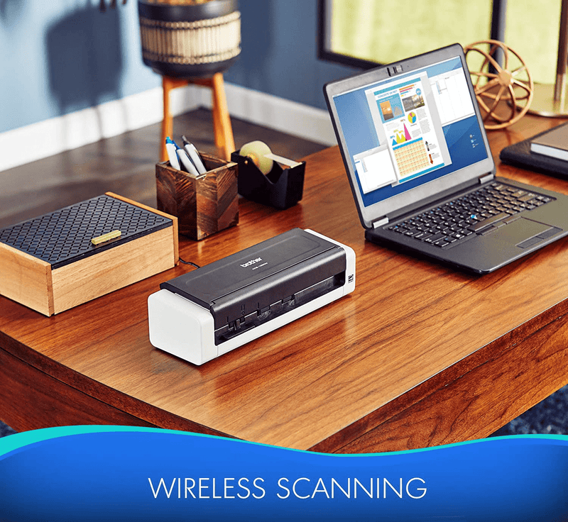 Brother Wireless Portable Compact Desktop Scanner, ADS-1250W, Easy-to-Use, Fast Scan Speeds, Ideal for Home, Home Office or On-the-Go Professionals