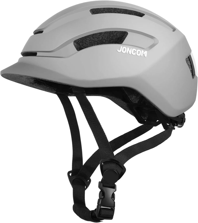 JONCOM Adult Bike Helmet, Bicycle Cycling Helmets with Echargeable Light for Adult Men Women Commuter Urban Scooter Adjustable