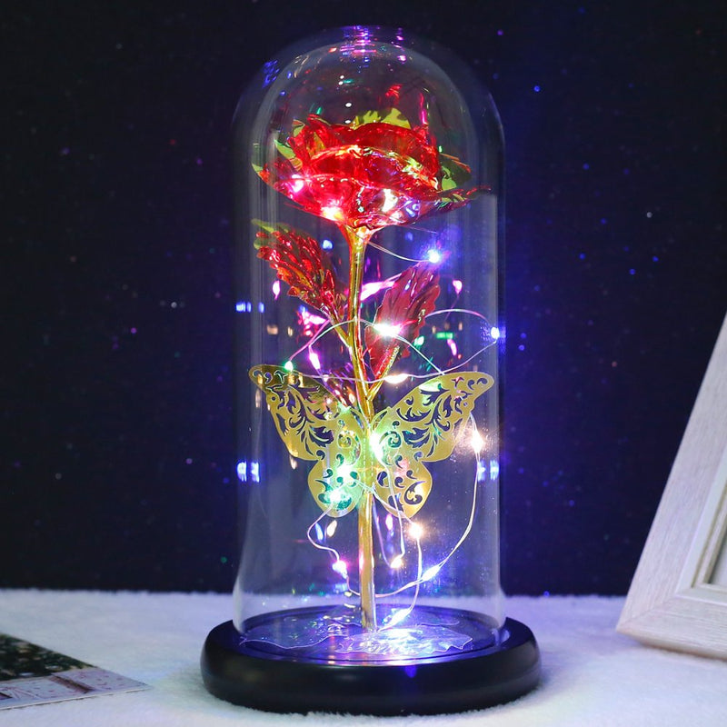 Daruoand Gifts for Women Valentine'S Day Rose, Preserved Flowers Galaxy Rose with Led Lights Decorations, Best Gifts for Her, Wife, Girlfriend, Valentine Day, Mothers Day, Birthday Christmas
