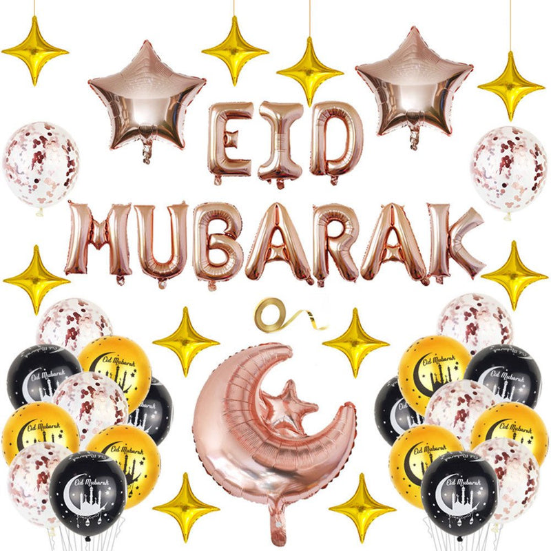 Eid Mubarak Balloons Ramadan Festival Decoration Dinner Party Decoration Event & Party Supplies Party Balloons for Home F