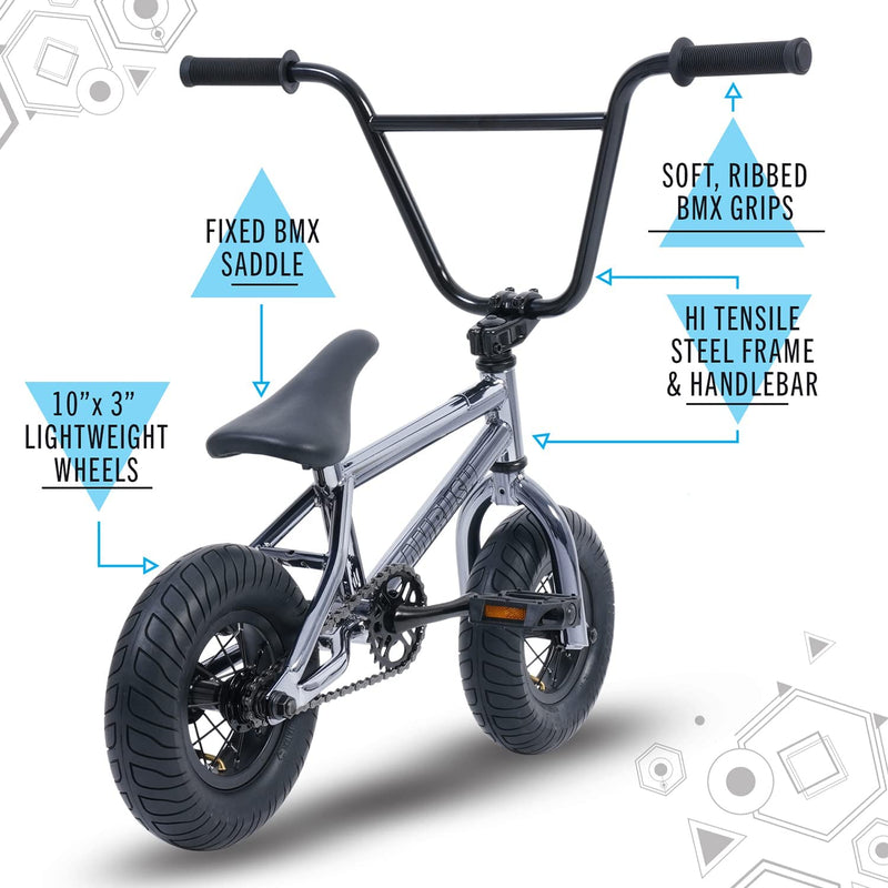 Sullivan Mini BMX, Premium Quality, for All Riders Age 8 Years and Up, Lightweight, Perfect for Tricks, 10 Inch BMX Wheels, Sealed Bearings, Micro Gearing, Top Load Stem, Includes Brakes