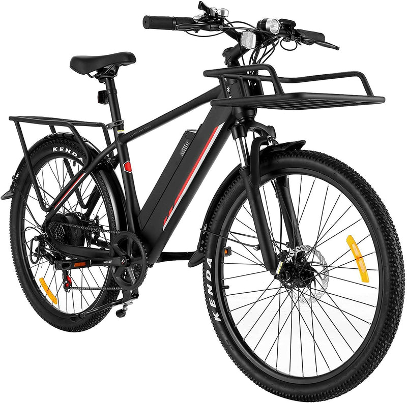 Casulo Electric Mountain Bike 26'' Road Touring Bikes for Adult, Electric Commuter Bicycle for Men, 350W Trekking E-Bike Bicycle for Adult Hybrid Road E Bike with 36V/10.4Ah Removable Battery