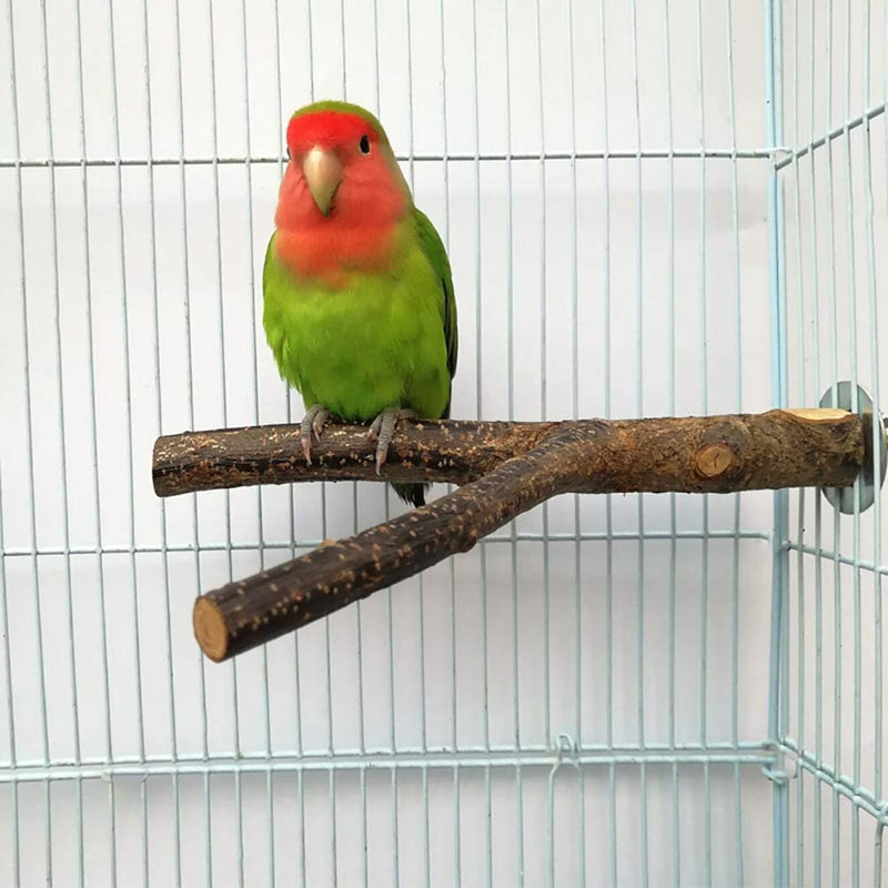 Yg_Oline 4 Sets 8" Natural Wood Perches for Bird Cages, Bird Toys Parakeet Perch Bird Supplies Bird Cage Branches …