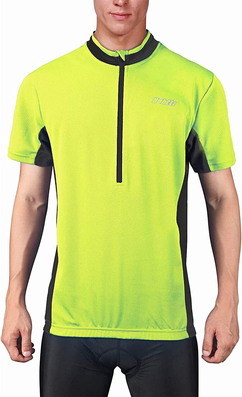 Bpbtti Men'S Cycling Jersey Short Sleeve Bike Biking Shirts with Half Front Zipper & 3-Rear Pockets