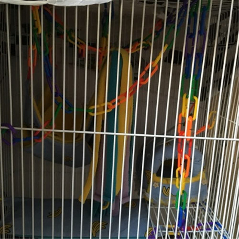 100 Piece Plastic C-Clips Hooks Chain Links C-Links Rat Parrot Bird Toy Cage
