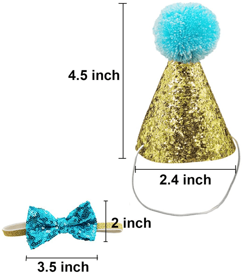 Christmas Pet Party Jazz Hat and Blingbling Bow Tie Breakaway Collar Set, Adjustable Headband for Kitten Puppy Small Dogs Cats