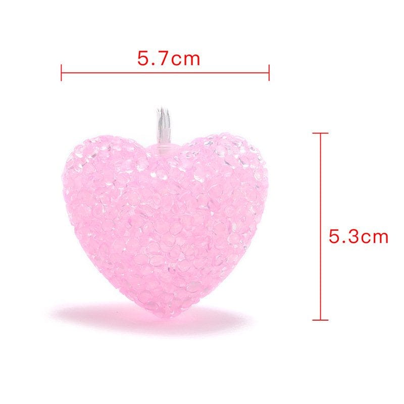 CNKOO String Lights Heart Shaped Lamp 4.92 Feet 10 Led Heart String Lights Indoor Outdoor Bedroom Party Wedding, Holidays and Valentines Day Party Favors Supplies,Pink