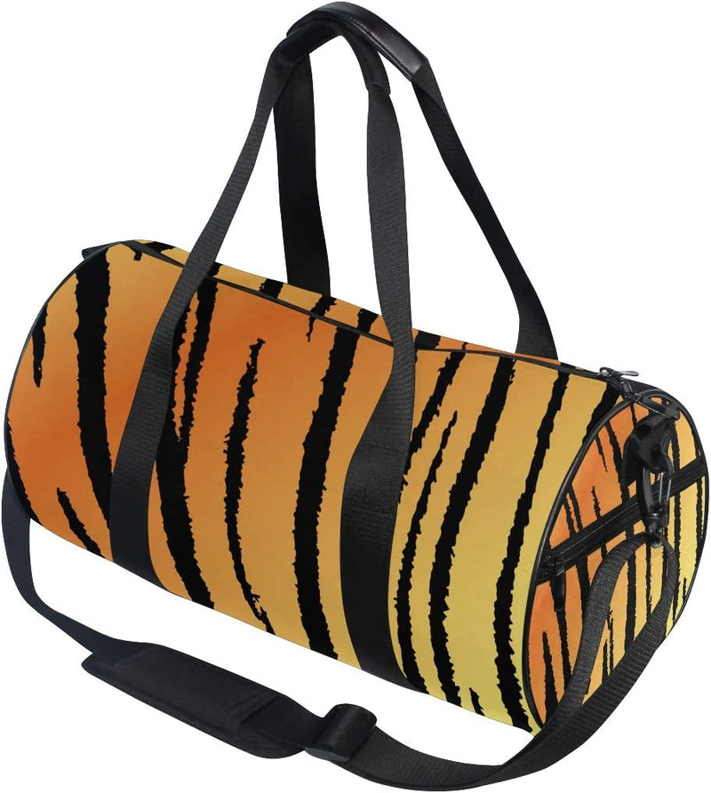 Tiger Skin Sports Luggage Travel Duffle Bag Gym Luggage with Tote for Men and Women…
