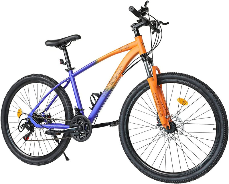 Max4Out Mountain Bike 20/26/27.5 Inch Wheel 7/21 Speed Mountain Bicycle for Men and Women, High Carbon Steel Frame Road Bike with Daul Disc Brakes