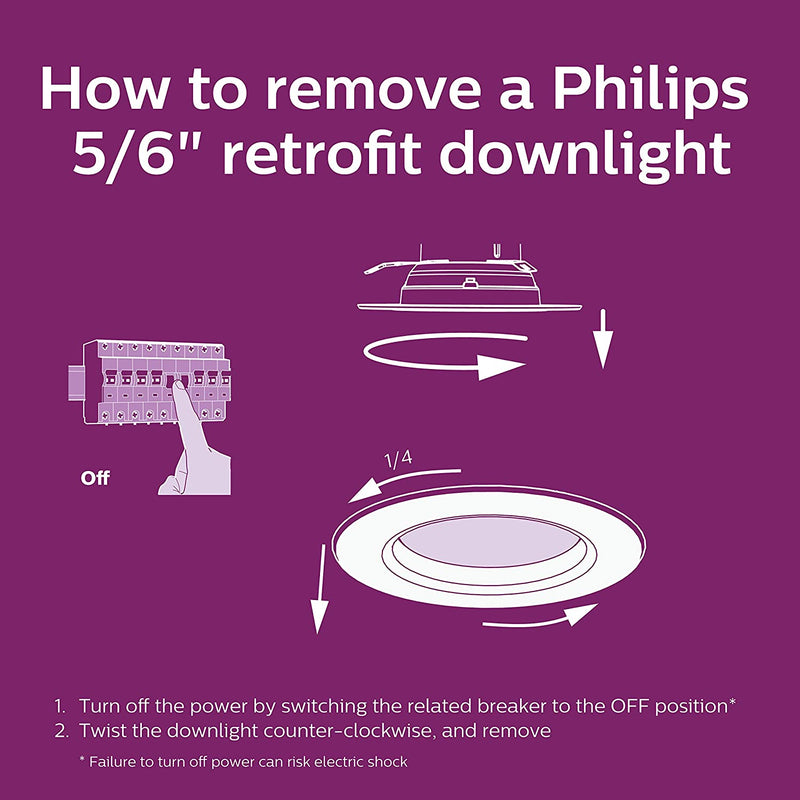 Philips LED Myliving Dimmable 5”/6” Downlight Recessed Lighting Fixture: 650-Lumens, 5000-Kelvin, 11-Watt (65-Watt Equivalent), E26 Medium Screw Base, Daylight, 6-Pack