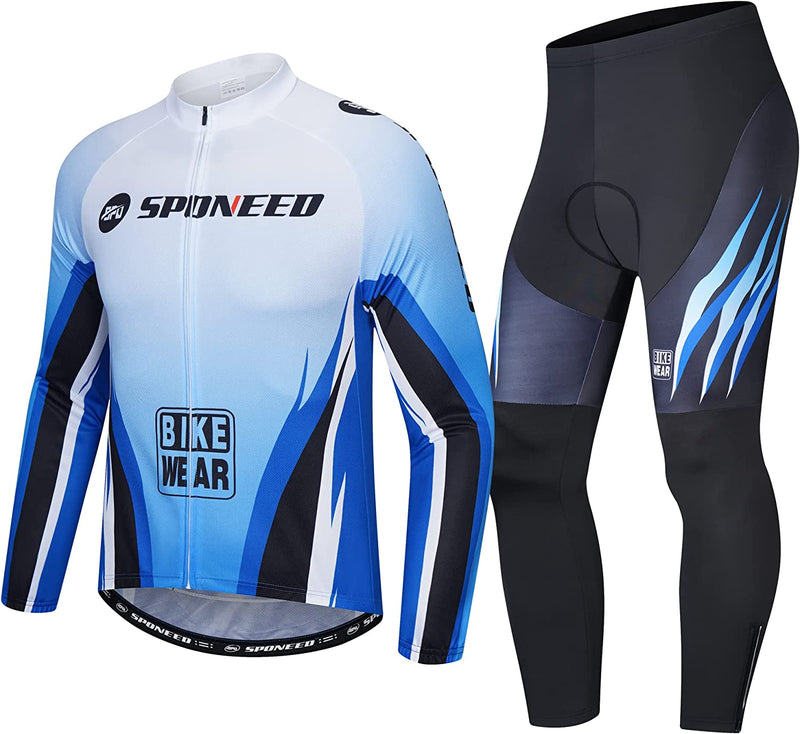 Men'S Cycling Cothing Sets Bicycle Jersey Pants Kits Padded MTB Road Bike Tights Cyclist Clothing