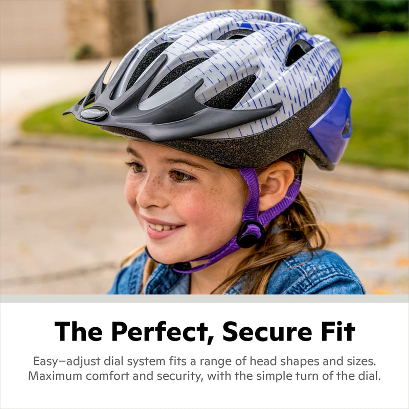 Schwinn Thrasher Bike Helmet, Lightweight Microshell Design, Child, Purple/White