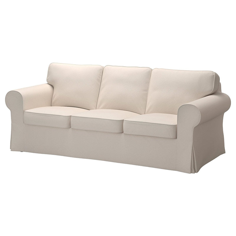 Replacement Cover for IKEA Ektorp 3-Seat Sofa without Chaise , Lofallet Beige (Does NOT Fit Ektorp 3.5-Seat Sofa)