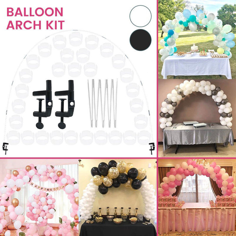 HOTBEST Balloon Arch Kit 12Ft Adjustable Balloon Arch Stand with Tie Tool +Clip Balloon Strip for Wedding Christmas Birthday Outdoor Party Supplies Decoration(No Ballons)