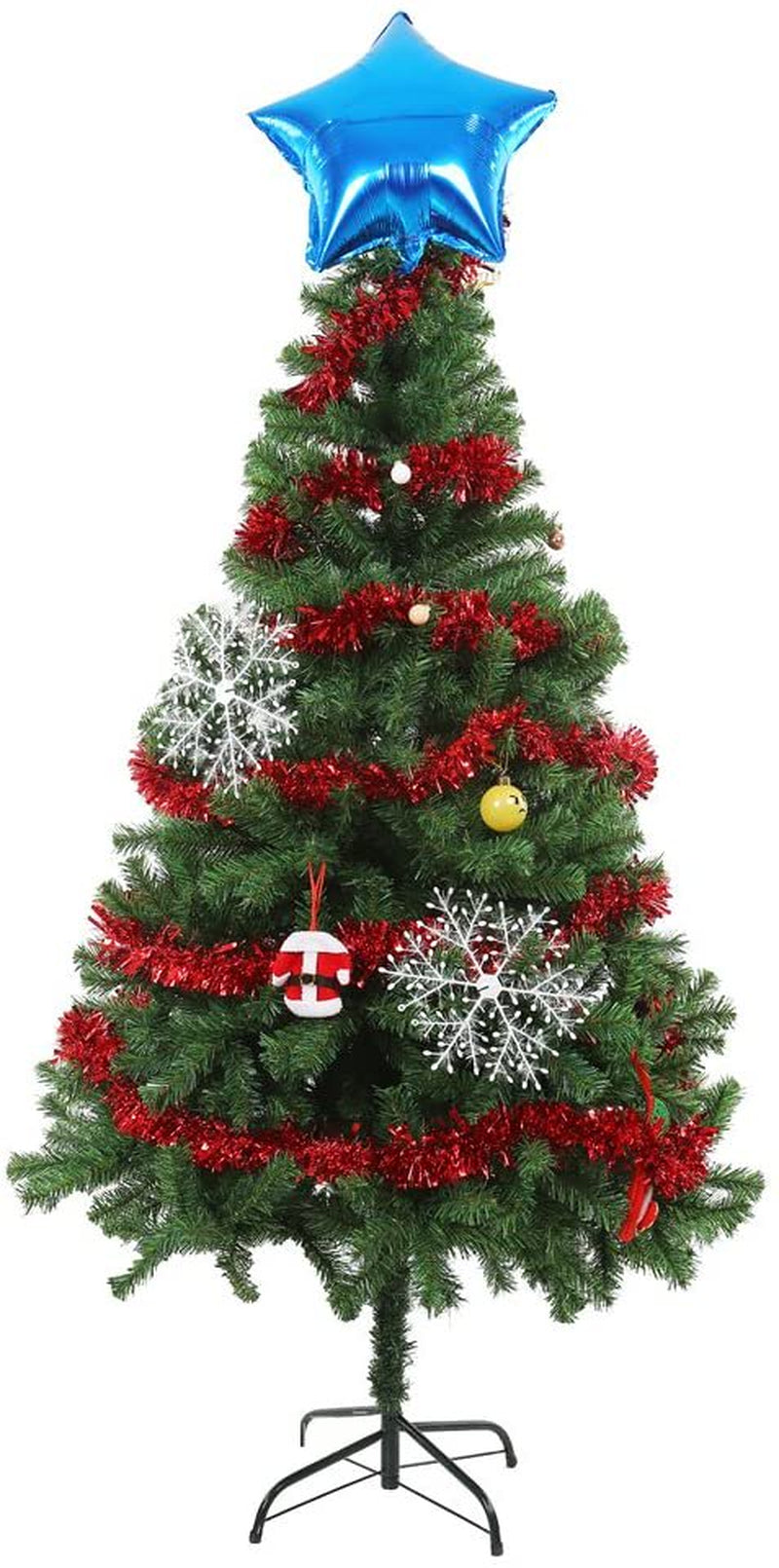 Red Tinsel Garland Christmas Tree Decorations Wedding Birthday Party Supplies for 16.5 FEET Long