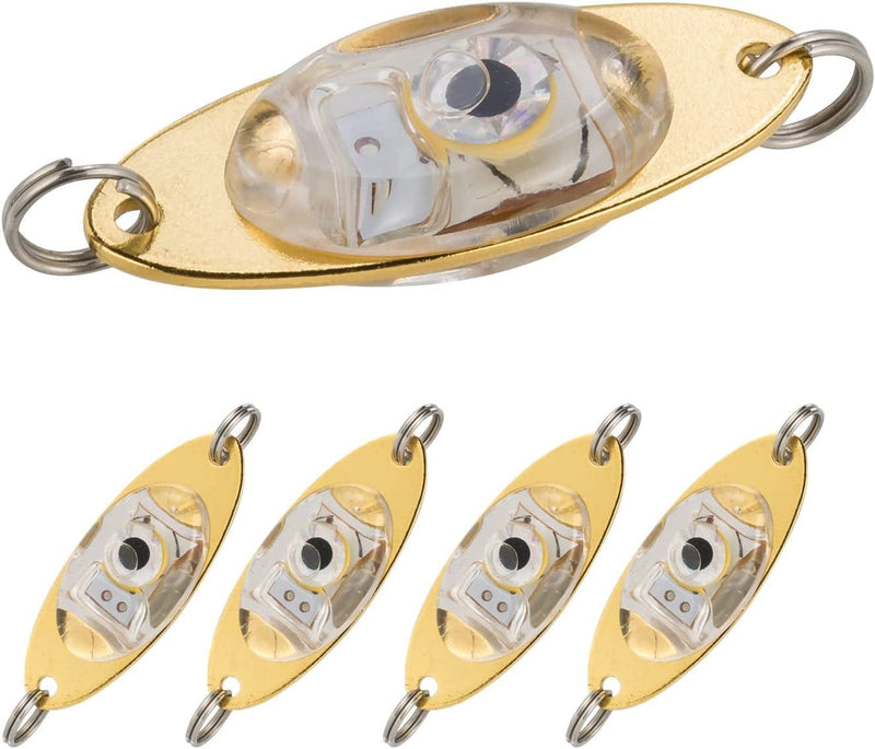 Dr.Fish LED Fishing Lures Kit Deep Drop Fishing Lights LED Fishing Spoons Underwater Flasher Diamond Lights Trolling Lures Halibut Rig