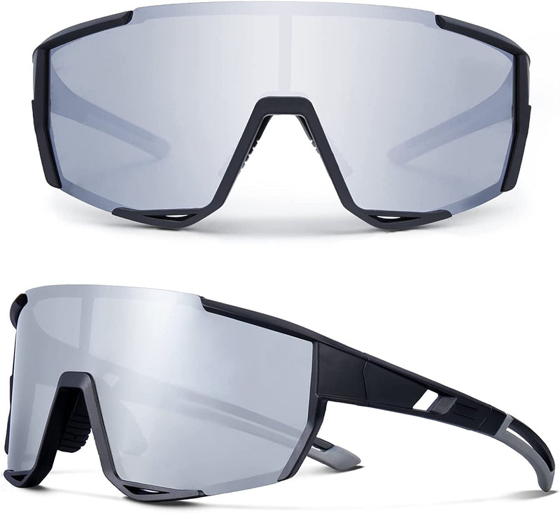 Vanskee Baseball Sunglasses for Men Women, Polarized Sport Cycling Glasses with 5 Lenses