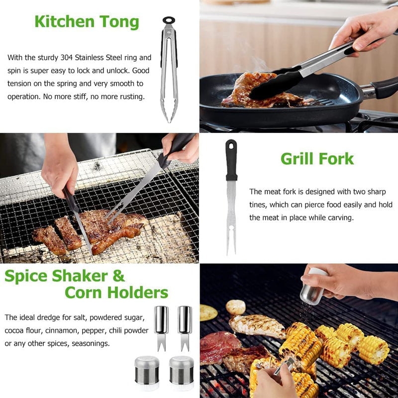 Griddle Accessories Kit, 144 Pcs Griddle Grill Tools Set for Blackstone and Camp Chef, Stainless Steel Grill BBQ Spatula Kit Cooking Utensils Set with Carry Bag for Men Women Outdoor Barbecue Camping