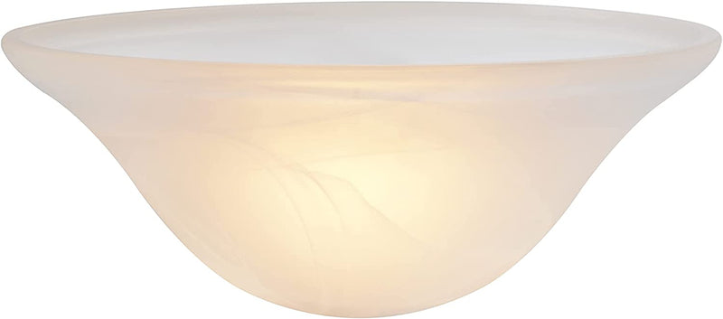 Aspen Creative 23143-11 Alabaster Shade for Medium Base Socket Torchiere, Swag Lamp and Pendant, 13-1/4" Diameter X 5-1/8" High, 1 Pack Replacement Glass, Frosted