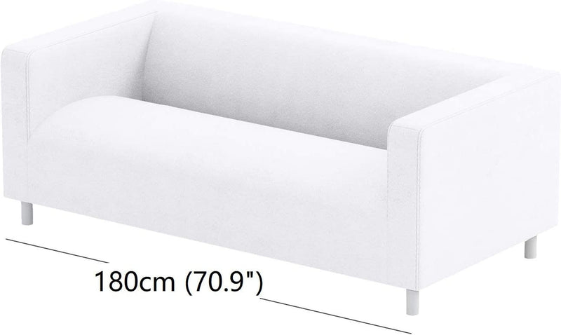 The Durable Cotton Klippan Loveseat Cover Replacement Is Custom Made. It Fits IKEA Klippan Loveseat Slipcover, a Sofa Cover Replacement. (Cotton Beige)
