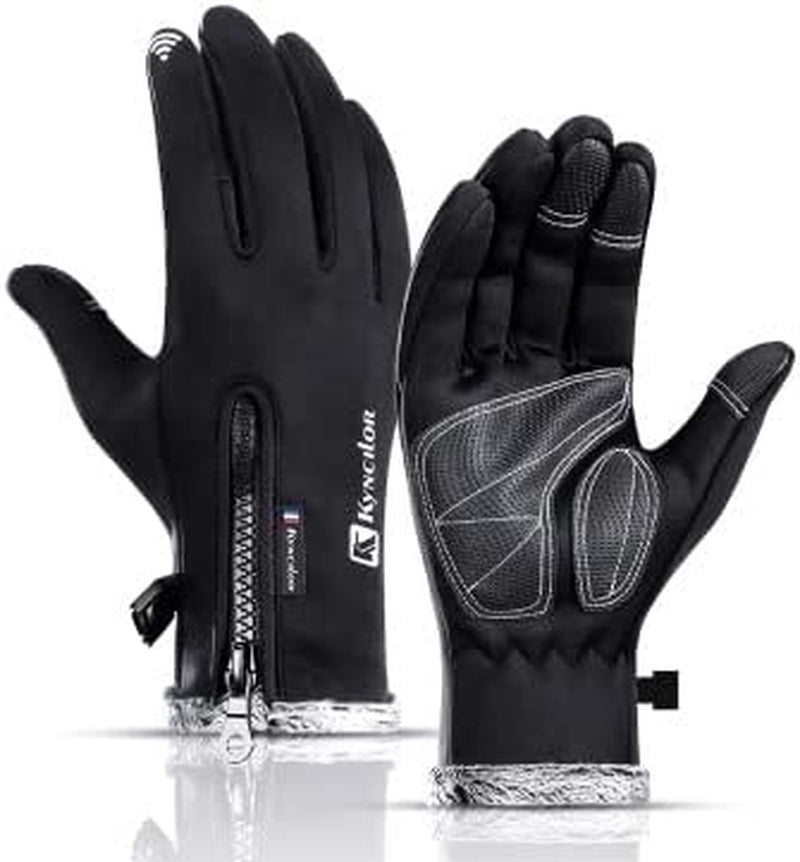 Mengk Winter Warm Gloves Fleece Windproof Waterproof Touchscreen Sports Cycling Skiing Bicycle Outdoor Work Gloves