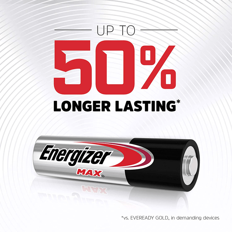 Energizer AA Batteries Double A Max Alkaline Battery, 24 Count