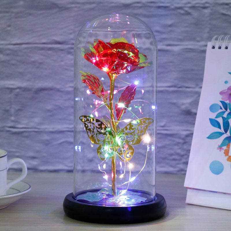 Daruoand Gifts for Women Valentine'S Day Rose, Preserved Flowers Galaxy Rose with Led Lights Decorations, Best Gifts for Her, Wife, Girlfriend, Valentine Day, Mothers Day, Birthday Christmas
