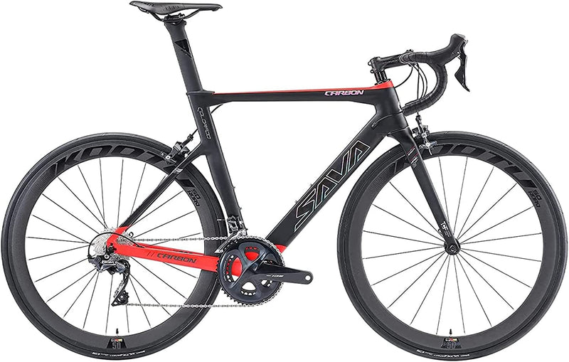 SAVADECK Carbon Road Bike,Herd6.0 T800 Carbon Fiber 700C Road Bicycle with Shimano 105 22 Speed Groupset Ultra-Light Carbon Wheelset Seatpost Fork Bicycle