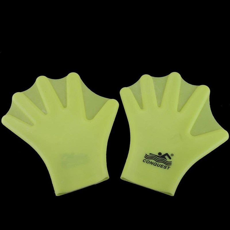 OMDD Silicone Webbed Swimming Gloves Aqua Fit Swim Training Gloves Web Gloves Swimming,Closed Full Finger Webbed Water Gloves Unisex Adult,2Pcs
