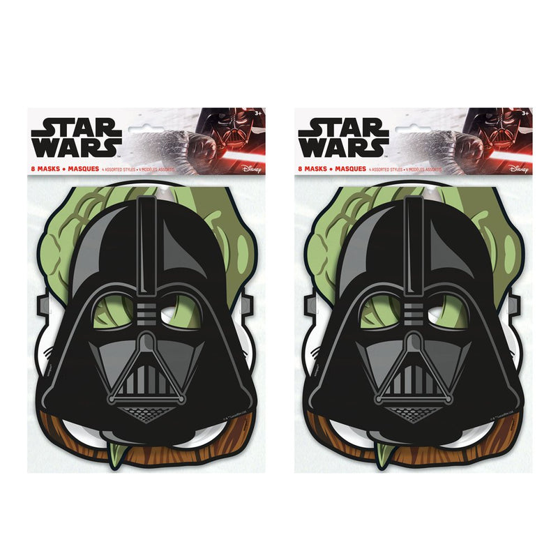 Classic Star Wars Birthday Party Masks, 16Ct