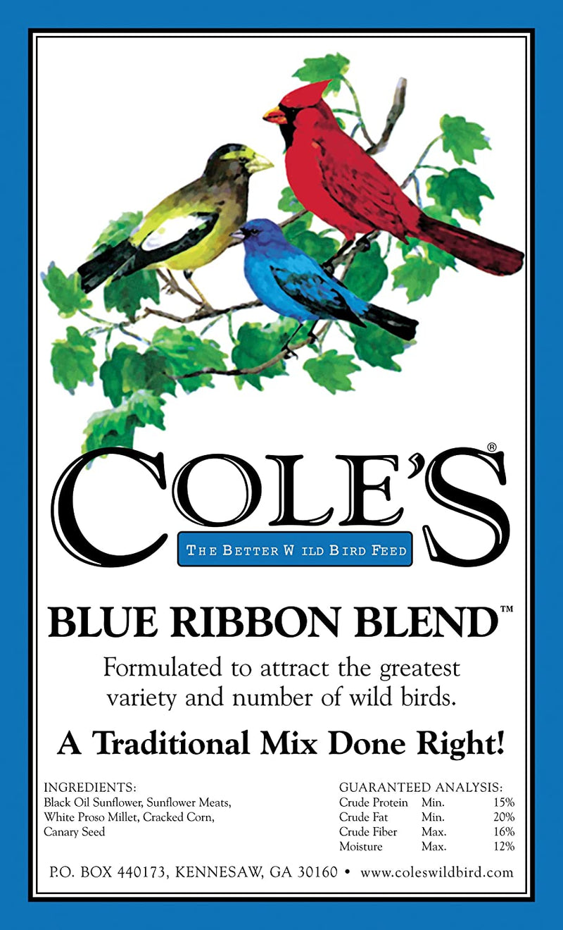 Cole'S BR20 Blue Ribbon Blend Bird Seed, 20-Pound