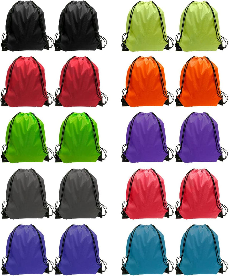 Drawstring Backpack Bulk, 100 Pcs Draw String Bags Cinch Bag Drawstring Gym Bag Sackpack Drawstring Bags for Kids Women Men, Blue